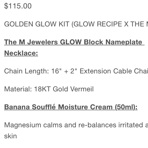 Glow Recipe X The M Jewelers 18kt gold necklace - Picture 2 of 5